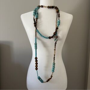 One-of-a-kind semi precious turquoise necklace by Jolie Altman